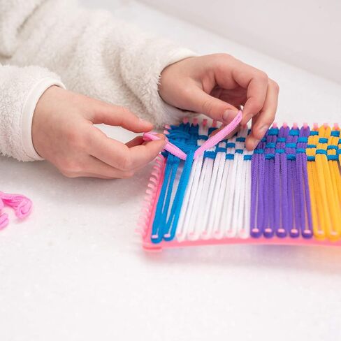 حلقات منوال منسوجة من آوترونس لوم بوثلد لوبس، 12 لوناً من حلقات الإهداب، قابلة لإعادة التعبئة للأطفال، مستلزمات الحرف اليدوية، متوافقة مع نول النسيج 17.78 سم (192 قطعة) in Kuwait