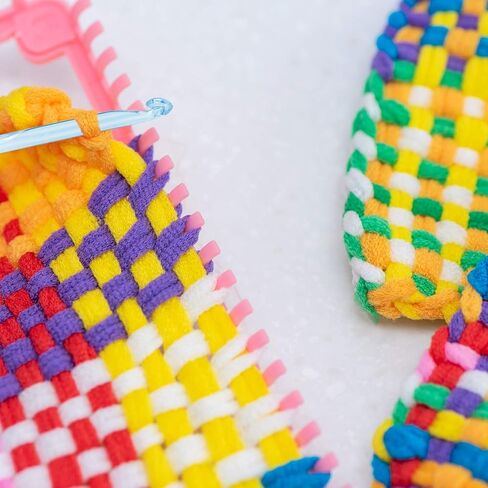 حلقات منوال منسوجة من آوترونس لوم بوثلد لوبس، 12 لوناً من حلقات الإهداب، قابلة لإعادة التعبئة للأطفال، مستلزمات الحرف اليدوية، متوافقة مع نول النسيج 17.78 سم (192 قطعة) in Kuwait