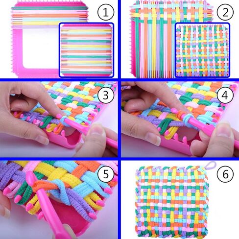 حلقات منوال منسوجة من آوترونس لوم بوثلد لوبس، 12 لوناً من حلقات الإهداب، قابلة لإعادة التعبئة للأطفال، مستلزمات الحرف اليدوية، متوافقة مع نول النسيج 17.78 سم (192 قطعة) in Kuwait