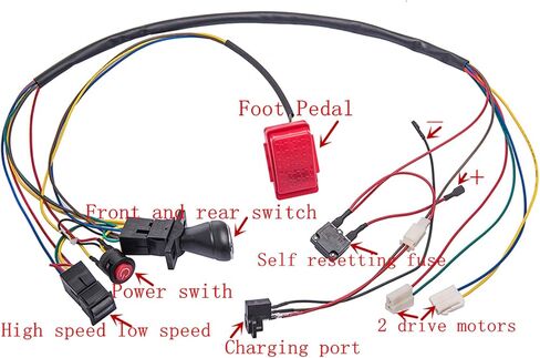Children Electric Car DIY Accessories Wires and Gearbox,Self-Made Toy Car of Parts， for Electric Car Kids Ride on Toys in Saudi Arabia