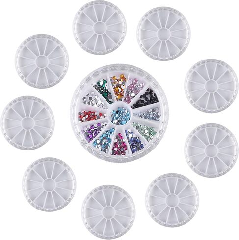 Jcassan 10 Pcs Bead Storage Organisers 13 Slots Diamond Painting Storage Boxes Transparent Lid Nail Art Storage Boxes for Nail Art and DIY Crafts. in Saudi Arabia