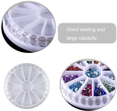 Jcassan 10 Pcs Bead Storage Organisers 13 Slots Diamond Painting Storage Boxes Transparent Lid Nail Art Storage Boxes for Nail Art and DIY Crafts. in Saudi Arabia