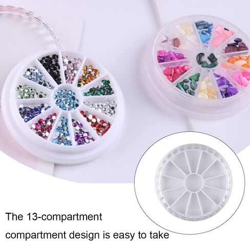 Jcassan 10 Pcs Bead Storage Organisers 13 Slots Diamond Painting Storage Boxes Transparent Lid Nail Art Storage Boxes for Nail Art and DIY Crafts. in Saudi Arabia