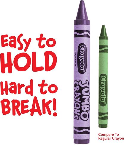 Crayola Jumbo Crayons, 8 Toddler Crayons, Assorted Colors in Saudi Arabia