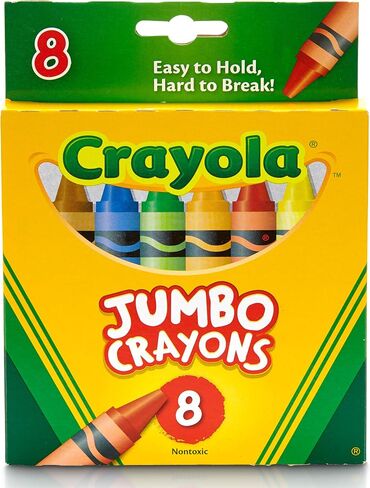 Crayola Jumbo Crayons, 8 Toddler Crayons, Assorted Colors in Saudi Arabia