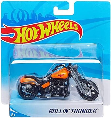 Hot Wheels Street Power Orange Rollin Thunder Motorcycle in Saudi Arabia