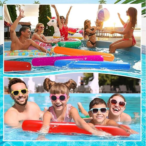 6 ألوان حمام السباحة الملونة القابلة للنفخ على شكل حمام سباحة 41.3 بوصة تفجير حمام السباحة العصي القابلة للنفخ الملونة البلاستيكية في الهواء الطلق ألعاب المياه لعبة تجمع الشعرية يطفو للبالغين الصيف حمام سباحة الشاطئ بحيرة الطرف الرياضة in Kuwait