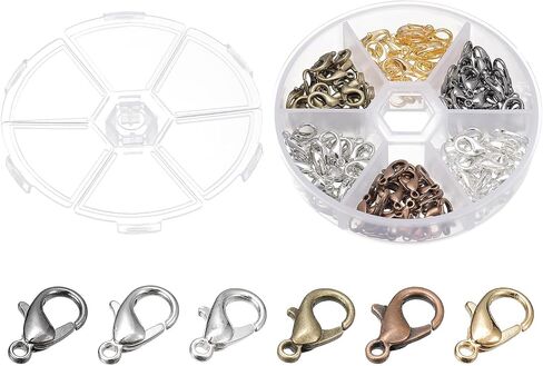 uxcell Lobster Claw Clasp, Jewelry Clamps for DIY Beading Bracelets Keychains Making, 6 Colors in Saudi Arabia