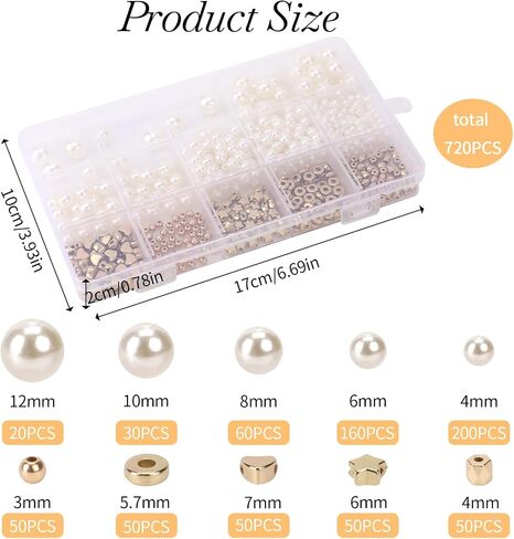 720Pcs Bracelet Making Kit, Beads for Bracelets Beads for Jewelry Making Bracelet Charms Charms for Jewelry Making String Crystal Beads for Bracelets Making Kit for Jewelry Making Supplies in Saudi Arabia