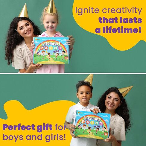 طلاء أطفال قابل للغسل للأطفال، طلاء غير سام للأطفال الصغار قابل للغسل - ورق طلاء الإصبع لطلاء مجموعة فرش الطلاء القابلة للغسل للأطفال | مجموعة طلاء للأطفال الصغار، مجموعة طلاء للأطفال، مجموعة طلاء للأطفال الصغار in Kuwait