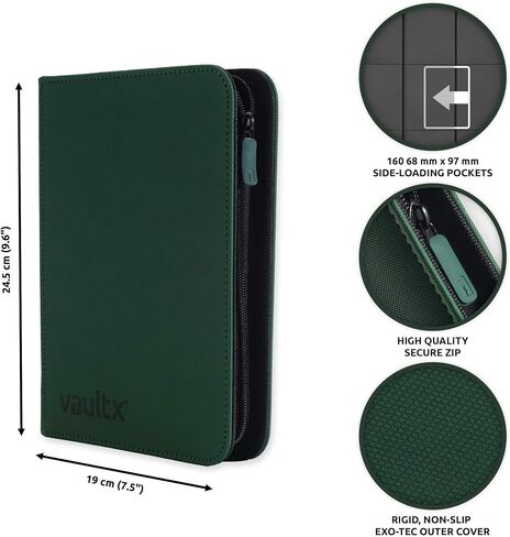 Vault X 4 Pocket Zip Trading Card Binder 160 Cards Exo-Tec (Black) in Saudi Arabia