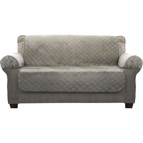 Zenna Home Protector, Chocolate/Brown Waterproof Plush Loveseat Furniture Cover, Lovesweat (EFCPLNSBR) in Kuwait