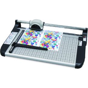 United Office Products RT37S Commercial Rotary Paper Trimmer with Stand and Fabric Catch Tray, Sturdy Metal Base, 38" Cut Length, 10 Sheet Capacity, Paper Cutter for Offices, Schools and Crafts