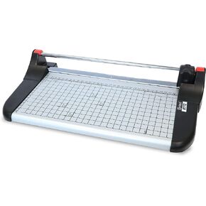 United Office Products RT37S Commercial Rotary Paper Trimmer with Stand and Fabric Catch Tray, Sturdy Metal Base, 38" Cut Length, 10 Sheet Capacity, Paper Cutter for Offices, Schools and Crafts