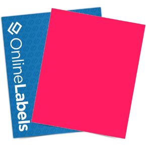 Fluorescent Green Sticker Paper, 100 Sheets, 8.5 x 11 Full Sheet Label, Inkjet or Laser Printer, Online Labels in Saudi Arabia