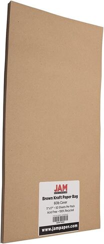 JAM PAPER Ledger Matte 24lb Paper - 90 gsm - 11 x 17 Tabloid - Yellow Recycled - 100 Sheets/Pack in Saudi Arabia
