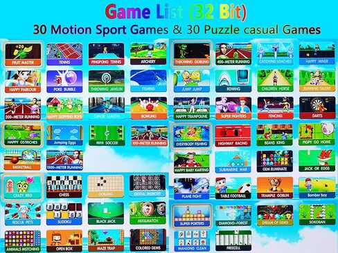 مركز ألعاب الفيديو للتلفزيون 32 بت من تيبيو للأطفال مع 30 لعبة رياضية مدمجة و 30 قطعة تحكم لاسلكي ألعاب عادية لعبة عيد ميلاد للأولاد والبنات in Kuwait