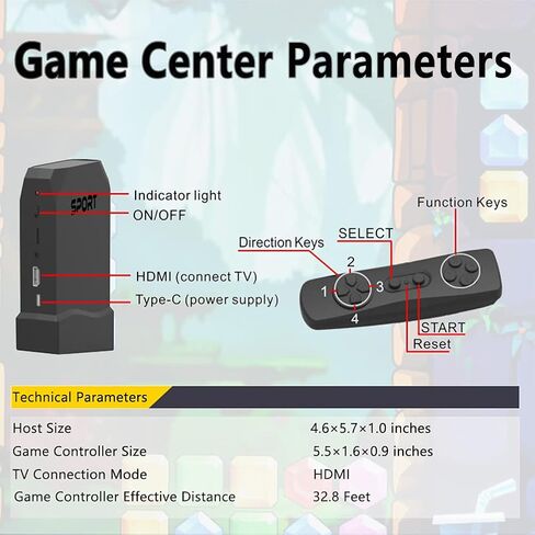 مركز ألعاب الفيديو للتلفزيون 32 بت من تيبيو للأطفال مع 30 لعبة رياضية مدمجة و 30 قطعة تحكم لاسلكي ألعاب عادية لعبة عيد ميلاد للأولاد والبنات in Kuwait