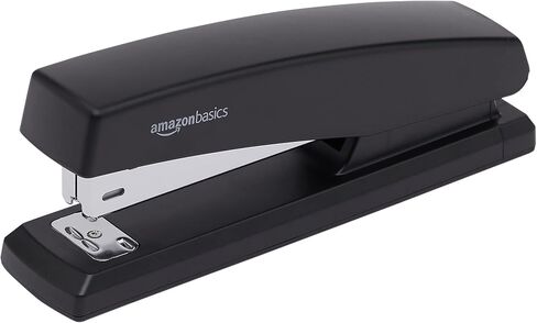 Amazon Basics Stapler with 1000 Staples, Office Stapler, 25 Sheet Capacity, Non-Slip, Black, 3 Pack in Saudi Arabia