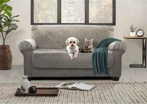 Zenna Home Protector, Chocolate/Brown Waterproof Plush Loveseat Furniture Cover, Lovesweat (EFCPLNSBR) in Kuwait