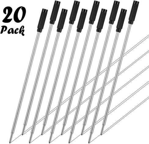 Unibene Cross Compatible Ballpoint Pen Refills 20 Pack, 1.0mm Medium Point-Blue, Smooth Writing Replaceable German Ink Refill in Kuwait