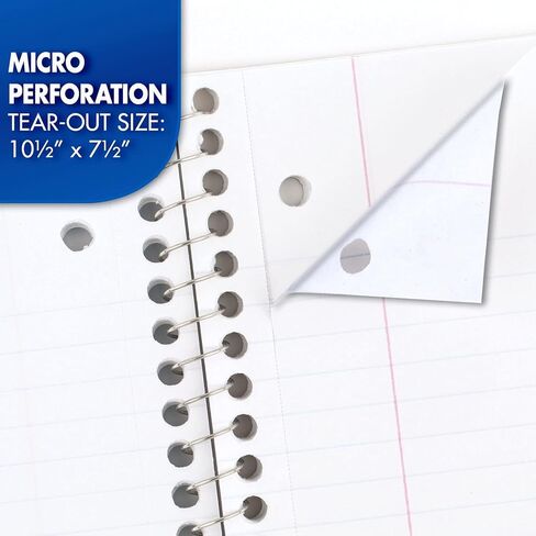 Mead Spiral Notebooks, 6 Pack, 1 Subject, College Ruled Paper, 7-1/2" x 10-1/2", 70 Sheets per Notebook, Color Will Vary (73065) in Saudi Arabia