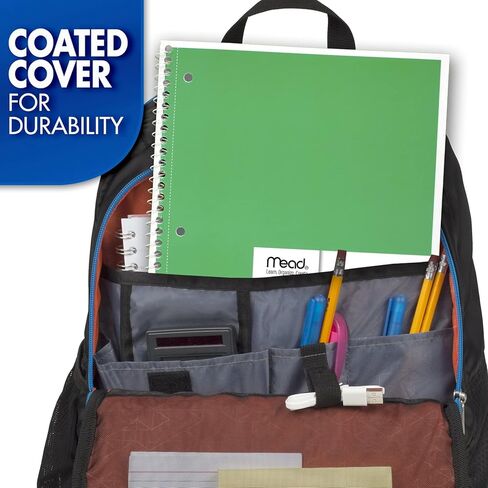 Mead Spiral Notebooks, 6 Pack, 1 Subject, College Ruled Paper, 7-1/2" x 10-1/2", 70 Sheets per Notebook, Color Will Vary (73065) in Saudi Arabia