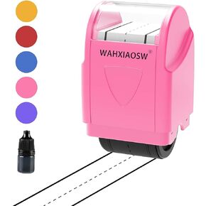 Handwriting Lines Stamp Roller Self-Inking Line Rolling Stamps Handwriting Practice Tool for Teachers Kids Kindergarten (Yellow)