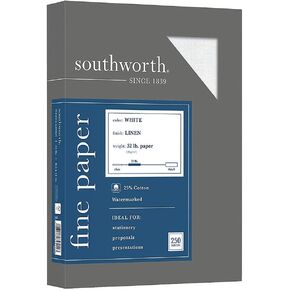Southworth J568C 25% Cotton Linen Business Paper 32 lbs. 8-1/2 x 11 Ivory 250/Box in Saudi Arabia