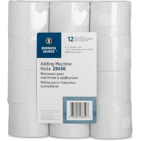 Business Source Receipt Paper 2.25 Inch x 150 Pack of 12 Rolls - White (28650) in Kuwait