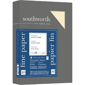 Southworth 404IC 25% Cotton Business Paper Ivory 24 lbs. Wove 8-1/2 x 11 500/Box FSC in Saudi Arabia