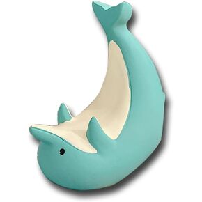 Cute Dolphin Shark Whale Phone Holder, Resin Funny Creative Animal Desk Phone Stand Mount Free Your Hands Lovely Office Decor (Dolphin Design)