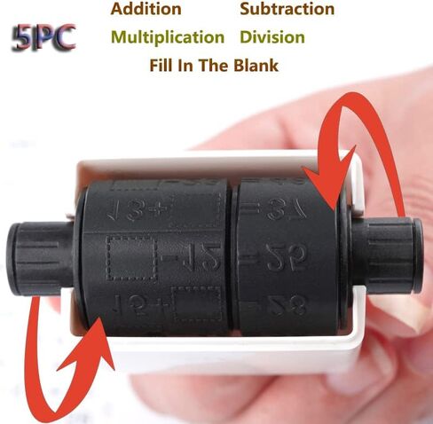 Roller Digital Teaching Stamp,Addition, Subtraction, Multiplication Division and Fill in The Blank Roller Stamp for Preschool Kindergarten Homeschool (3PC-Teaching Stamp) in Kuwait