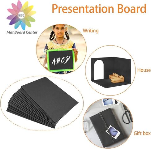 Mat Board Center, Pack of 25 Foam Boards (Black Color, 8x10 3/16") in Kuwait