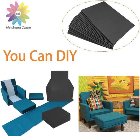 Mat Board Center, Pack of 25 Foam Boards (Black Color, 8x10 3/16") in Kuwait