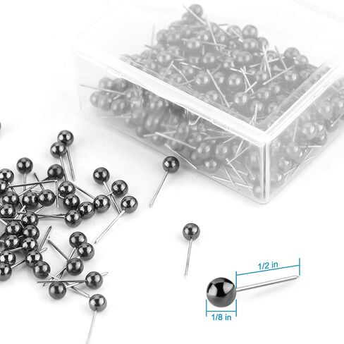 Yalis Push Pins Map Tacks 1/8-Inch Retro Metallic Color Beads Head Marking Push Pins, 200-count (Gold) in Saudi Arabia