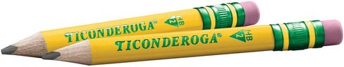 Ticonderoga My First Short Triangular Wood-Cased Pencils, 2 HB Soft, With Erasers, Yellow, 4 Count in Saudi Arabia