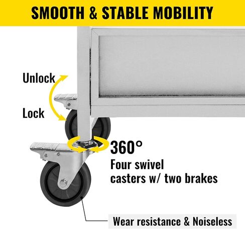 VEVOR Book Cart, 200lbs Library Cart, 30x14x49 Inch Rolling Book Cart, Single Sided V-Shaped Sloped Shelves with 4 Inch Lockable Wheels, for Home Shelves Office and School Book Truck in White in Saudi Arabia