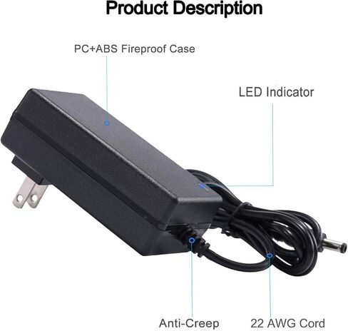 مصدر طاقة 48 فولت 310 مللي أمبير - محول COOLM 48 فولت لهواتف VOIP Polycom IP VVX 300، 301، 310، 311، 400، 401، 410، 411، 500، 501، 511، 600، 601، 611، 1500، Sound Point IP 560، 670 (كابل 6.6 قدم) in Kuwait