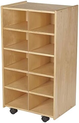 Childcraft Mobile Cubby Unit with Locking Casters, 10 Tray Capacity in Saudi Arabia