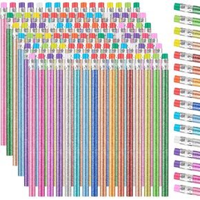 Teling 96 Pcs Wood Pencils for Kids Metallic Glitter Pencils with Eraser 16 Colors Unsharpened Wooden Graphite Pencils for School Supplies Classroom Student Reward Writing Drawing Painting in Saudi Arabia