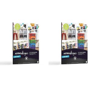AstroDesigns® Chalkboard Sticker Paper, 8.5" x 11", 24 lb., Black, 10 Full Sheets (91756)