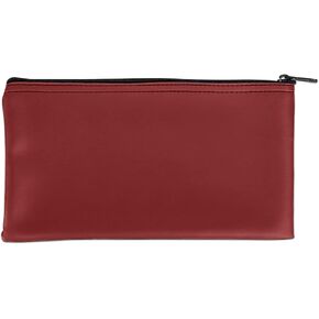 BankSupplies Reusable Deposit Bag | 11" W x 6" H | Vinyl Coating | Royal Blue | Double-Stitched Seams | Heavy-Duty Nylon Zipper | Leather-Like Textured Grain | Bank Bags with Zipper