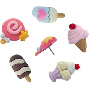 30 Pieces Creative Thumbtacks Cute Bear, Sheep, Yellow Duck, Turtle, Rabbit Push Pins for Cork Board, Photo Wall, Map, Bulletin Board, Office Organization or Home Decoration