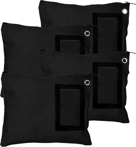 حقائب سوداء كبيرة بسحاب من القماش - البريد الداخلي - النقل - مجموعة من 4 in Kuwait