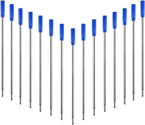 HeTaoCat Red Ink Refill Pack of 5, Replaceable Ballpoint Pen Refills, Medium Point Metal Refil (Black) in Saudi Arabia