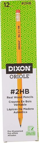 Dixon Oriole Woodcase Pencil, #2.5/F Medium Fine, Yellow Barrel, 12-Pack (12875) in Saudi Arabia