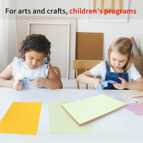 WYKOO 200 Sheets Colored Card Stock Printer Paper, 100gsm Colored Paper, Colored A4 Copy Paper, Lightweight Art Colored Paper for Kids Adults School Drawing in Kuwait