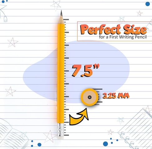 Emraw Pre Sharpened Round Primary Size No 2 Jumbo Pencils for Preschoolers, Elementary Kids - Pack of 24 Premium Fat Pencils in Saudi Arabia