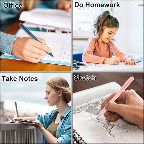 Yolev 6PCS Inkless Magic Pencil, Morandi Color Retractable Infinity Pencil for Writing Drawing with Extra 6 Lead Refills, Reusable Everlasting PencilHome Office School Supplies in Saudi Arabia